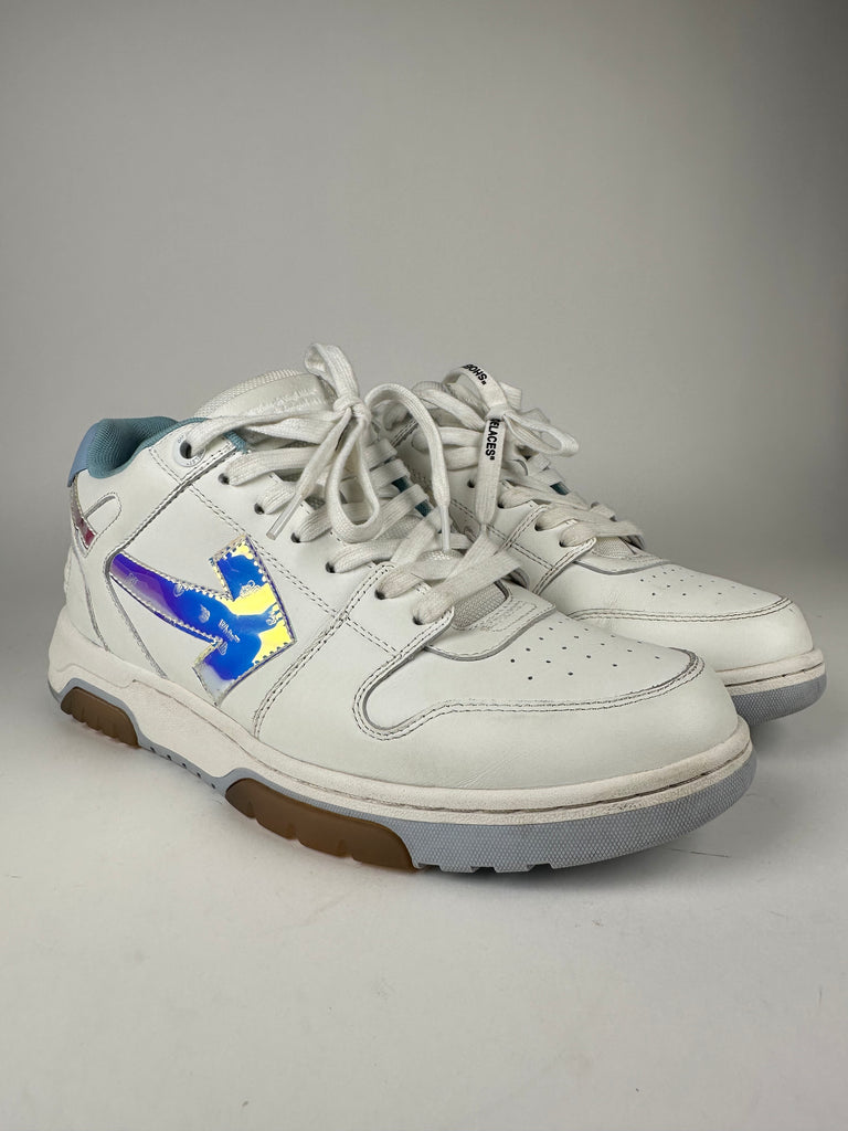 Off White Out Of Office Sneaker Holographic Blue Size 44EU