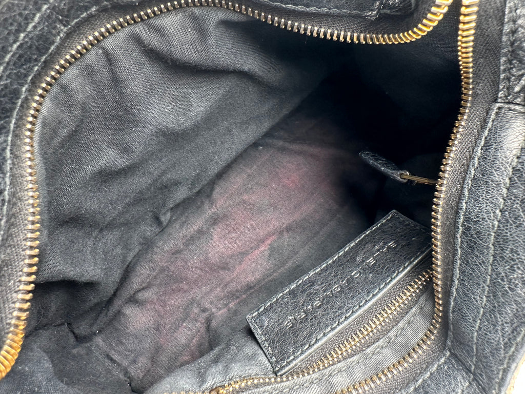 Balenciaga Giant Angeau 12 Lambskin Mini City Bag Black