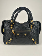 Load image into Gallery viewer, Balenciaga Giant Angeau 12 Lambskin Mini City Bag Black