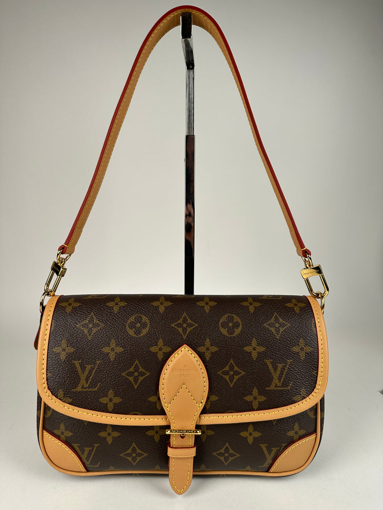 LOUIS VUITTON DIANE Monogram Canvas Satchel Shoulder Bag Removable