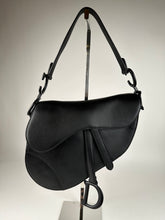 Load image into Gallery viewer, Dior Ultra Matte Calfskin Medium Saddle Bag Black