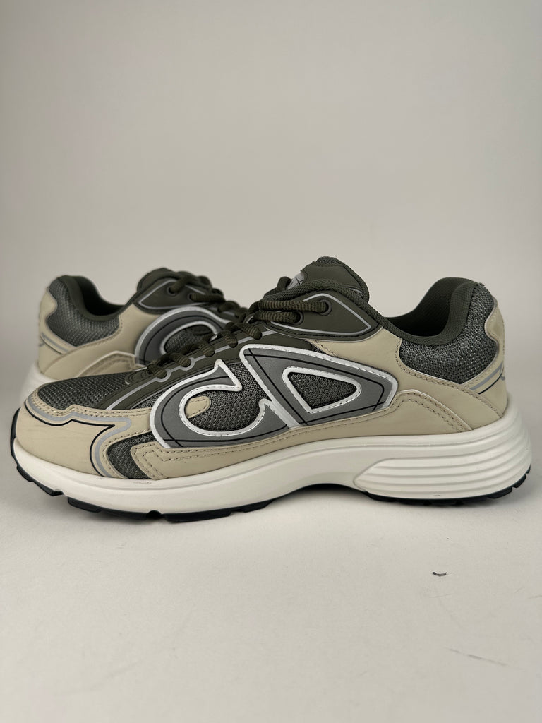 Dior B30 Low Top Sneaker Khaki Green White Size 39EU