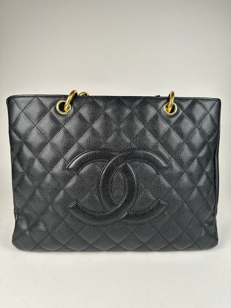 Chanel Caviar Quilted Grand Shopping Tote GST Black