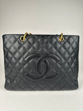 Load image into Gallery viewer, Chanel Caviar Quilted Grand Shopping Tote GST Black