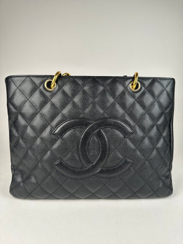 Chanel Caviar Quilted Grand Shopping Tote GST Black