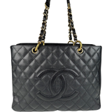 Chanel Caviar Quilted Grand Shopping Tote GST Black