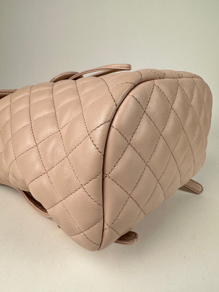 Chanel Lambskin Quilted Small Urban Spirit Backpack Beige