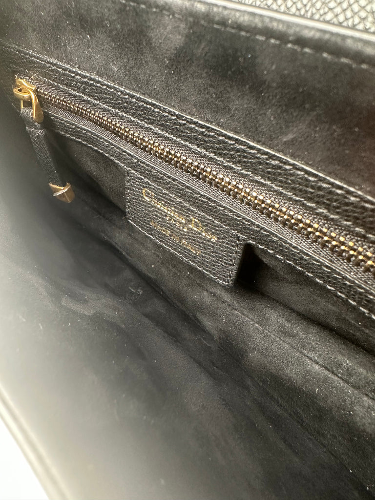 Dior Saddle Grained Calfskin Black