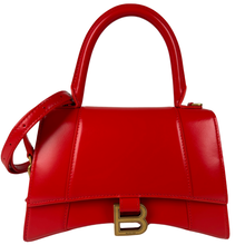 Load image into Gallery viewer, Balenciaga Small Hourglass Top Handle Red Smooth Box Leather