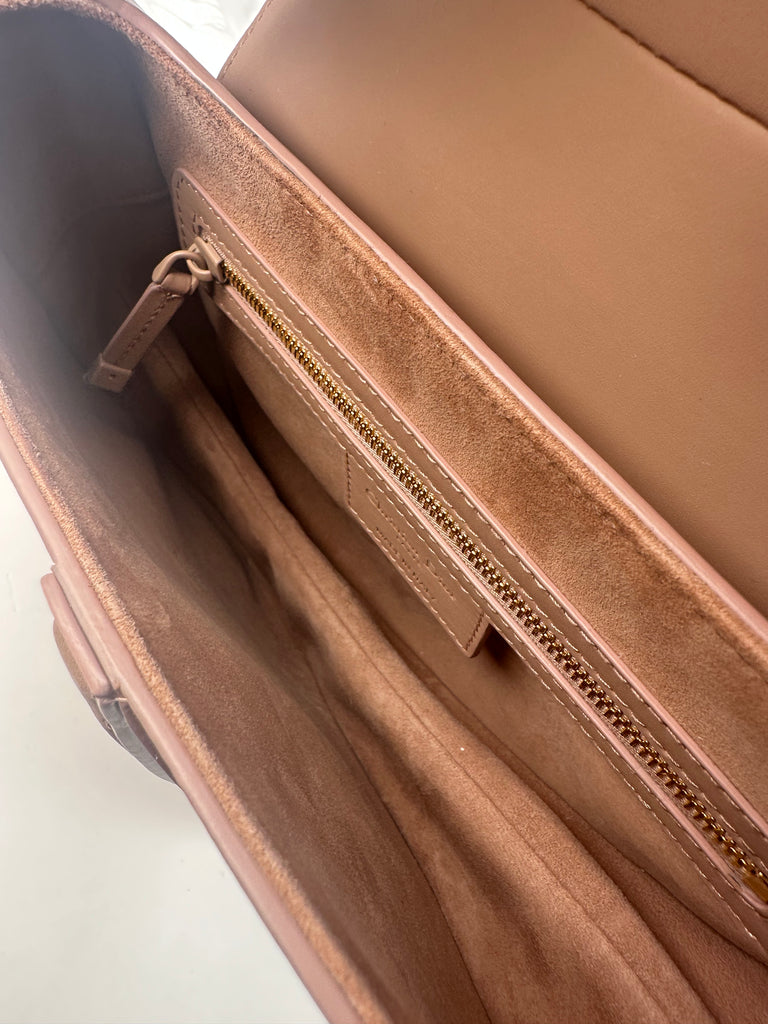 Dior Ultra Matte Calfskin Medium Saddle Bag Blush