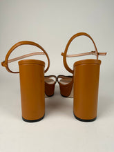 Load image into Gallery viewer, Gucci Marmont Platform Sandal Cognac Brown Size 37.5EU