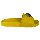 Versace Medusa Palazzo Pool Slides Size 37EU Yellow