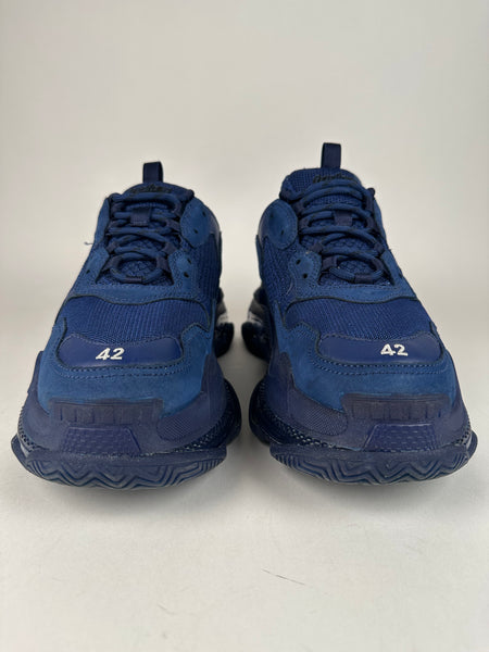 Navy blue balenciaga triple s discount