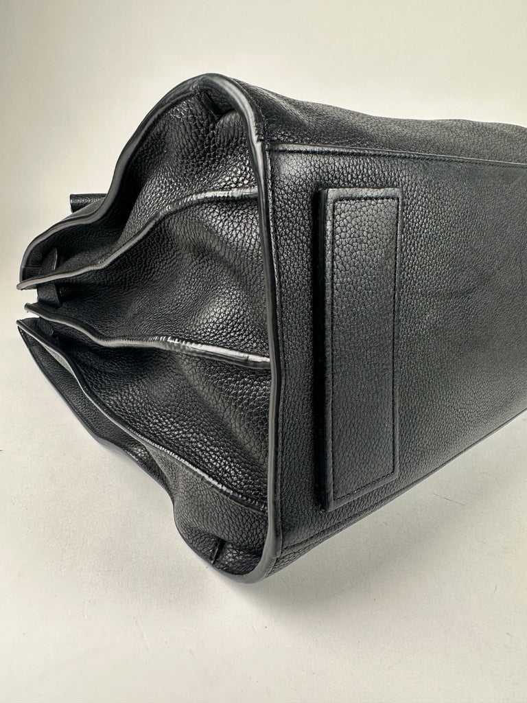 Saint Laurent Grained Calfskin Medium Sac De Jour Souple Black