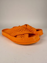 Load image into Gallery viewer, Fendi Orange Reflection Crisscross Slides Size 36EU
