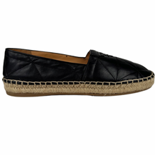 Load image into Gallery viewer, Prada Quilted Leather Black Logo Espadrilles Size 38.5EU
