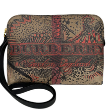 Load image into Gallery viewer, Burberry Sketchbook Series Canvas Logo Pouch