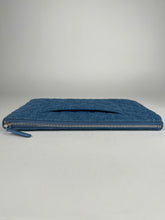 Load image into Gallery viewer, Chanel Denim Chain Around Quilted Medium Cosmetic O-Case Clutch Blue