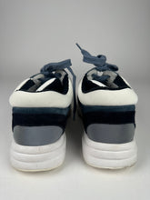 Load image into Gallery viewer, Chanel Classic Trainers Blue Grey White Orange Size 35.5EU