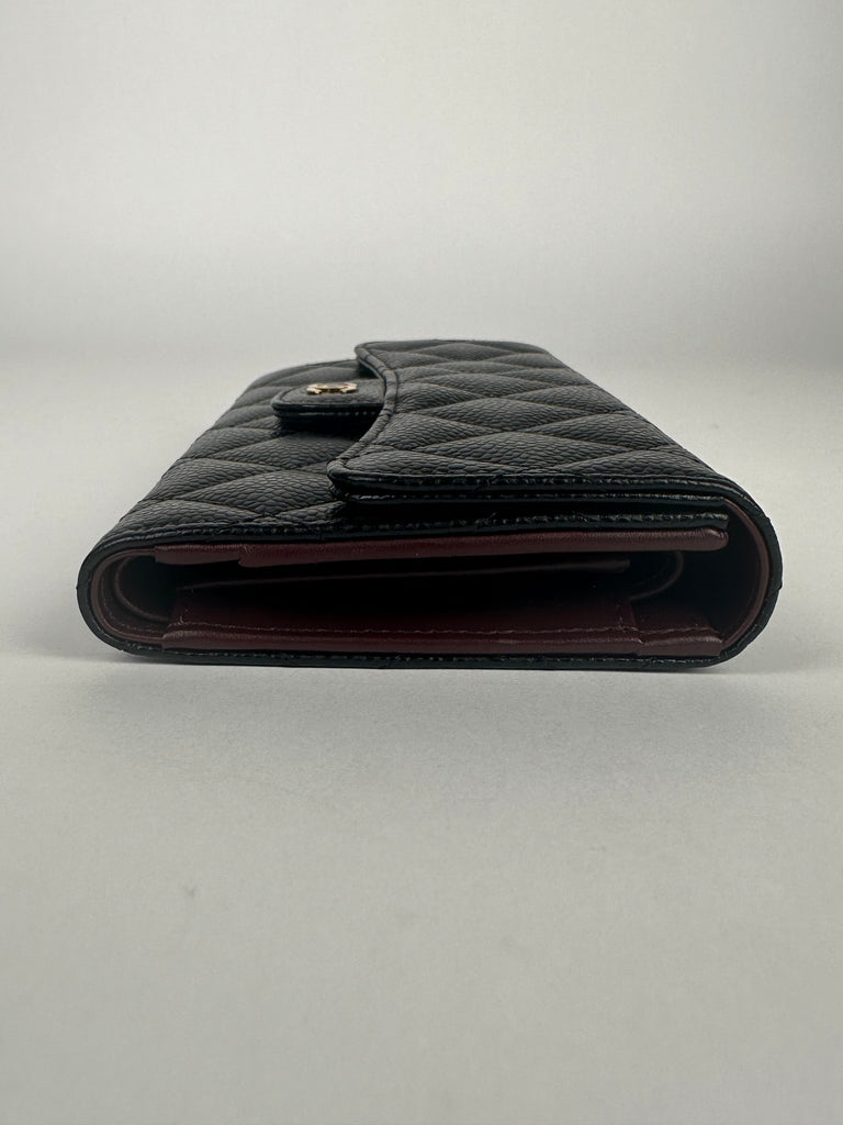Chanel Caviar Quilted Medium Flap Wallet Black