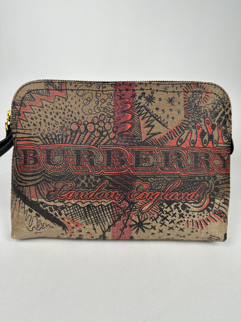 Burberry Sketchbook Series Canvas Logo Pouch