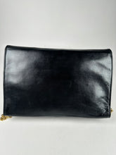 Load image into Gallery viewer, Chanel Vintage Lambskin CC Embroidered Clutch On Chain Black