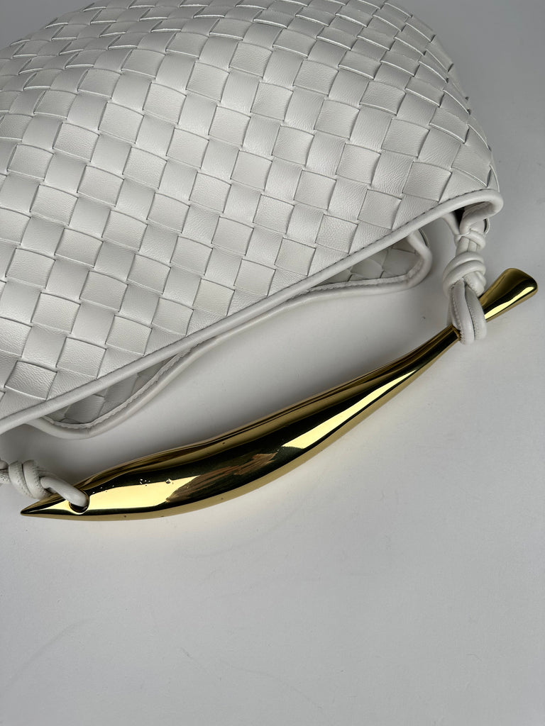 Bottega Veneta Nappa Intrecciato Sardine Bag White Chalk