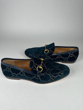 Load image into Gallery viewer, Gucci Jordaan GG Velvet Mens Loafers size 6.5G