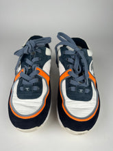 Load image into Gallery viewer, Chanel Classic Trainers Blue Grey White Orange Size 35.5EU