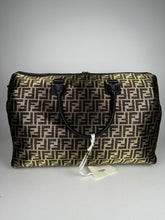 Load image into Gallery viewer, Fendi Metallic Zucca Print Karligraphy Duffle Bag Gold Black