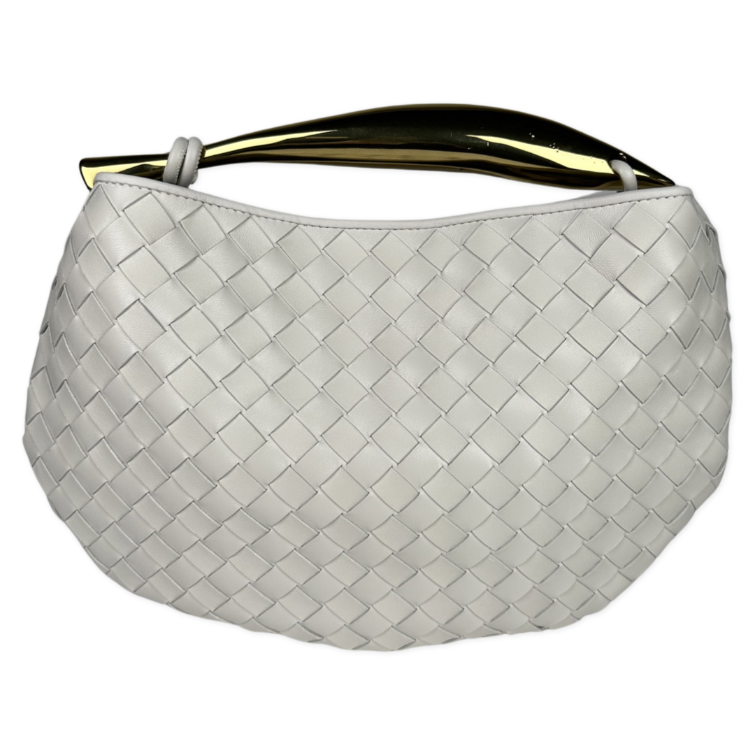 Bottega Veneta Parakeet Green Intrecciato Woven Leather Mini Loop