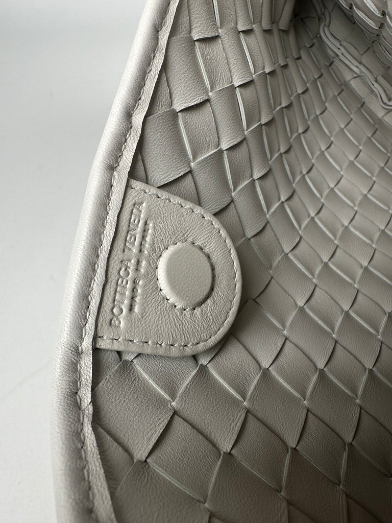 Bottega Veneta Nappa Intrecciato Sardine Bag White Chalk