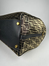 Load image into Gallery viewer, Fendi Metallic Zucca Print Karligraphy Duffle Bag Gold Black