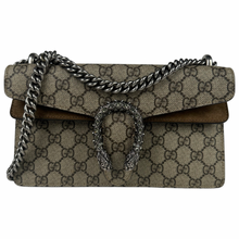 Load image into Gallery viewer, Gucci Monogram GG Small Dionysus Shoulder Bag Beige Crystal Detail