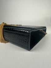 Load image into Gallery viewer, Saint Laurent Black Calfskin Classic Monogram Kate Tassel Medium