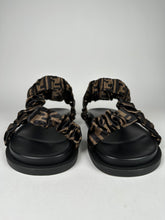 Load image into Gallery viewer, Fendi Feel Brown Satin Sandals Size 37.5EU