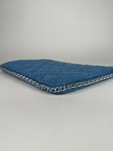 Load image into Gallery viewer, Chanel Denim Chain Around Quilted Medium Cosmetic O-Case Clutch Blue