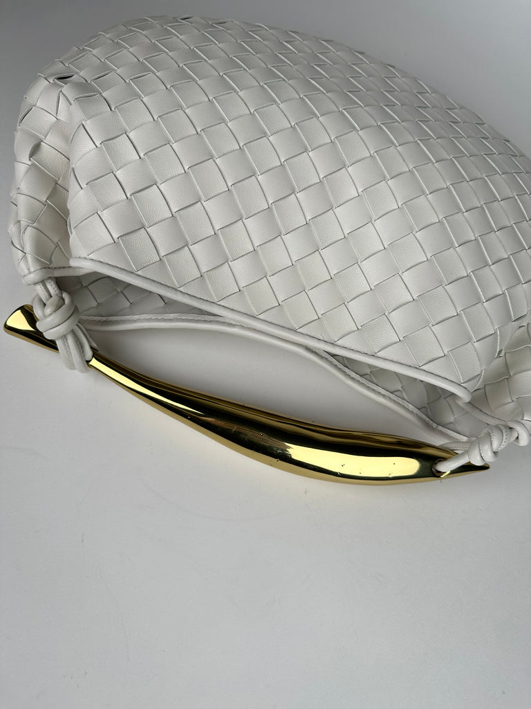 Bottega Veneta Nappa Intrecciato Sardine Bag White Chalk