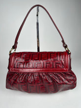 Load image into Gallery viewer, Fendi Red Zucca Leather Borsa Chef Bag