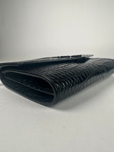 Load image into Gallery viewer, Saint Laurent Croc Embossed Uptown Mini Crossbody Black