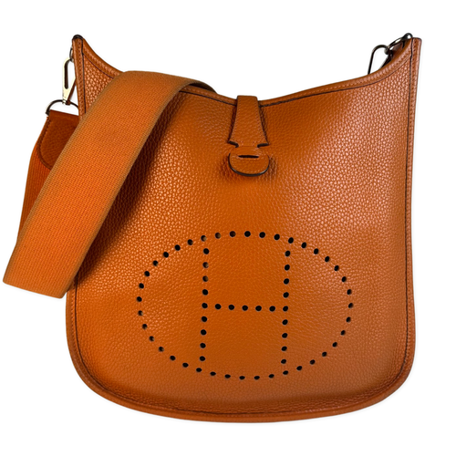 Hermes Taurillon Clemence Evelyne II PM 29 Orange