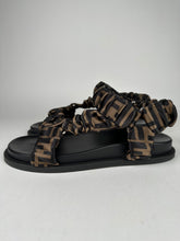 Load image into Gallery viewer, Fendi Feel Brown Satin Sandals Size 37.5EU