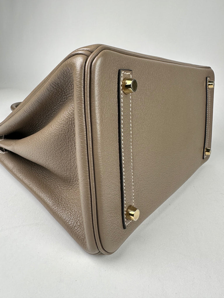Hermes Birkin 30 Evercolor Leather Etoupe GHW