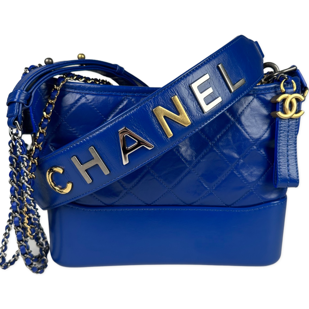 Chanel Gabrielle Hobo Chevron Aged Calfskin Small