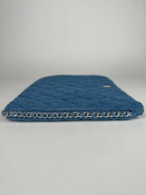 Load image into Gallery viewer, Chanel Denim Chain Around Quilted Medium Cosmetic O-Case Clutch Blue