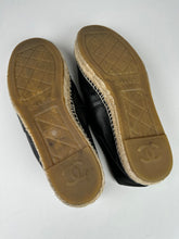 Load image into Gallery viewer, Chanel Lambskin CC Espadrilles Black 40EU