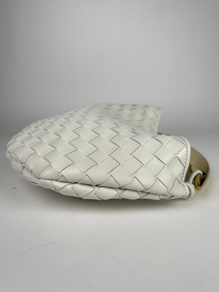 Bottega Veneta Nappa Intrecciato Sardine Bag White Chalk