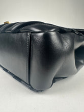 Load image into Gallery viewer, Saint Laurent Leather and Suede Matelasse Chevron Monogram Large College Satchel Black