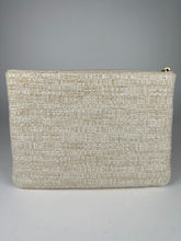 Load image into Gallery viewer, Chanel Woven Raffia Large Cosmetic O-Case Clutch Beige Gold