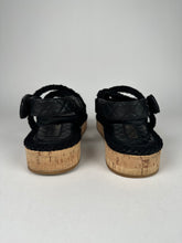 Load image into Gallery viewer, Chanel Cord Lambskin Quilted Logo Sandal Size 38EU